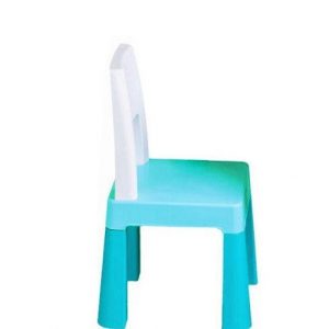 vaikiška kėdutė plastikinė žalsvai melsva balta