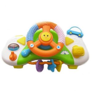 žaislas vairas ant vežimėlio kūdikiui muzikėlės švieselės