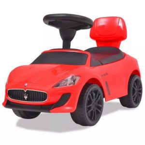 pasispiriama mašina Maserati vaikams su muzikėlėm raudona juoda