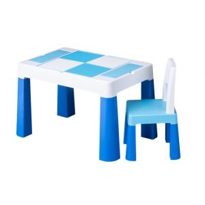 lego staliukas su kedute daiktadėžė po stalviršiu mėlyna balta