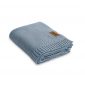užklotas pledas kūdikiui bambukinis megztas džinso spalva