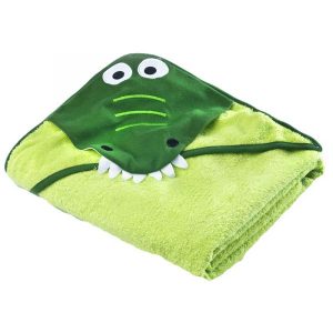maudynių rankšluostis kūdikiui Krokodilas žalias