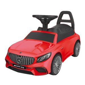 pasispiriama žaislinė mašina su LED žibintais Mercedes raudona